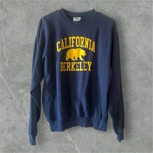 Navy and yellow vintage California Berkeley crewneck sweatshirt sweatshirt